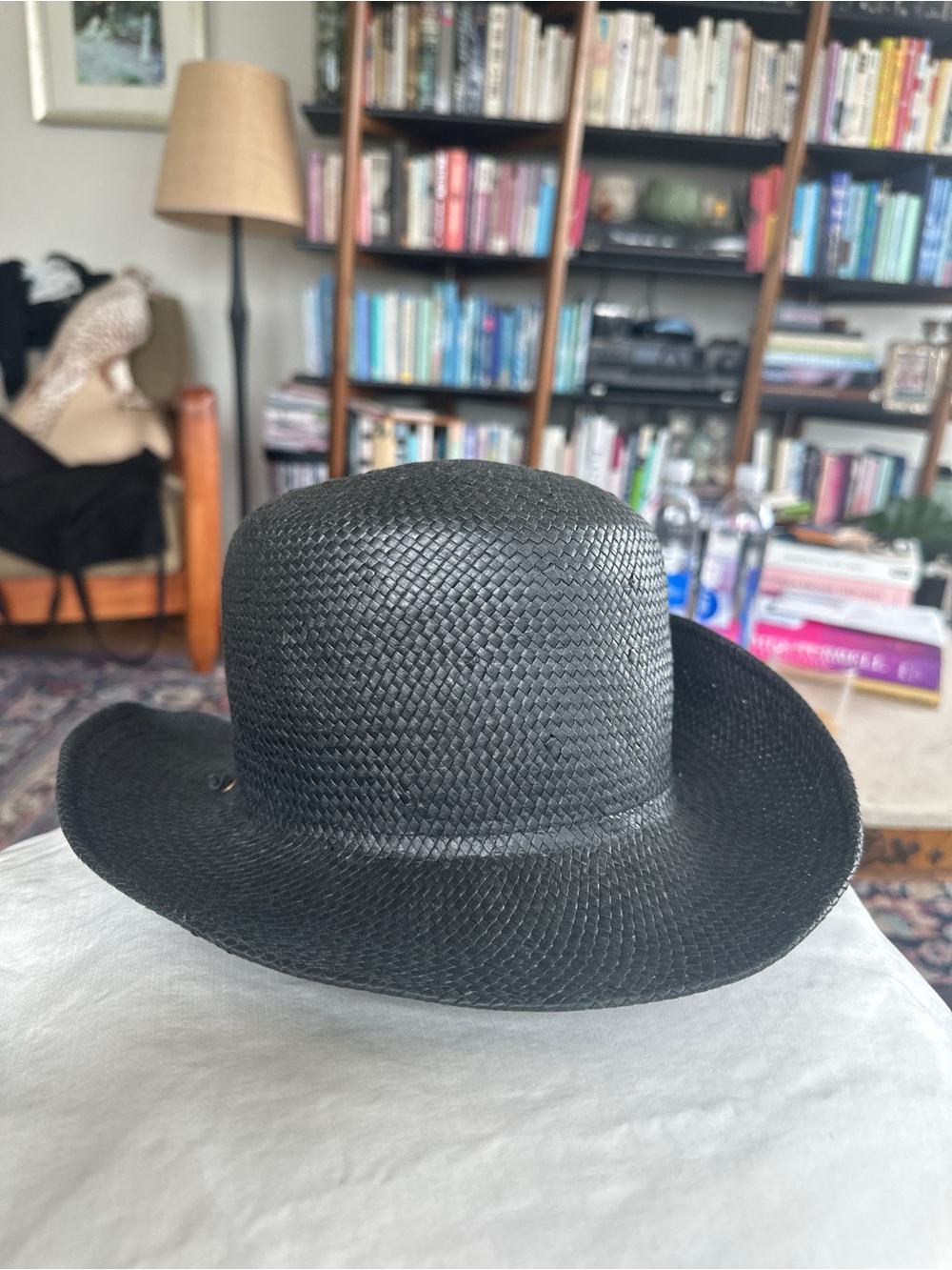 Black Woven Straw Hat - Clyde NY